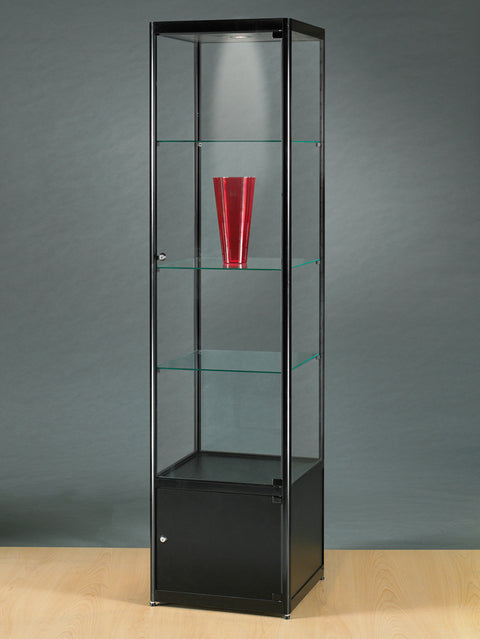Column display case with storage and lighting - SV50R