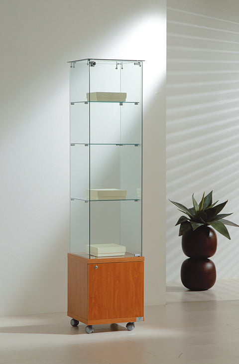 Vitrine colonne avec rangement - LL4/18M