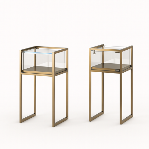 Vitrine table sur pieds Bronze Line L 45 cm - STM45T