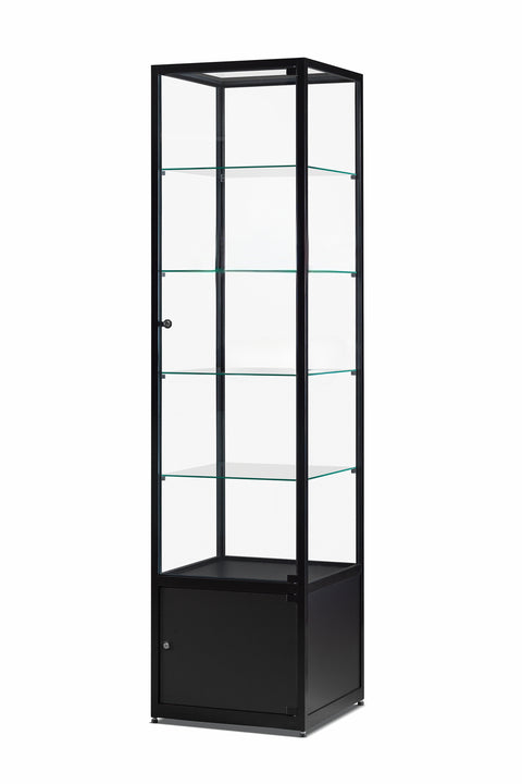 Column display case with storage - V500R