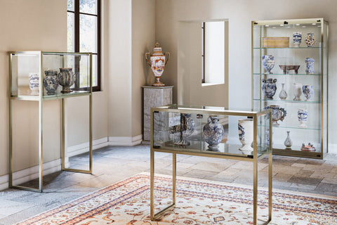 Vitrine table sur pieds Bronze Line L 45 cm - STM45T