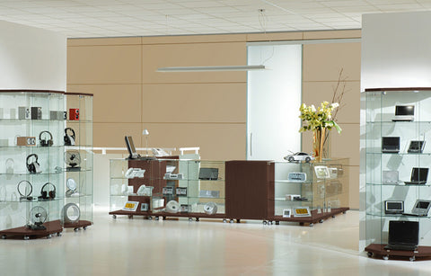 Vitrine haute sur roulettes - LL8/18
