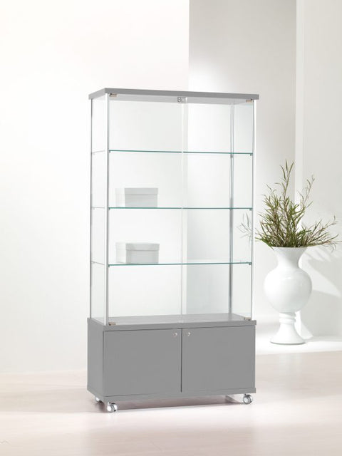 Vitrine avec rangement sur roulettes - AD/M