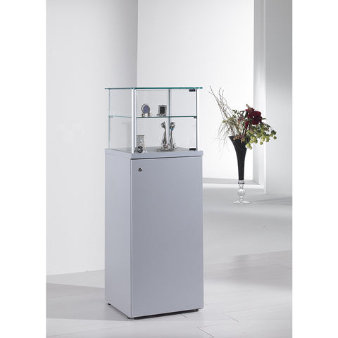 Vitrine cloche 1 étagère avec rangement - AD6/PLA