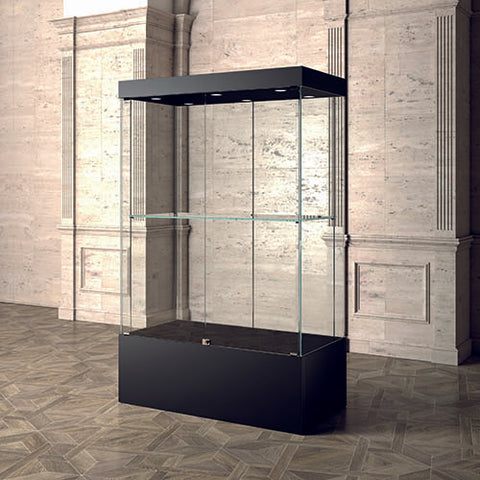 High display case on plinth with lighting - MUS120S