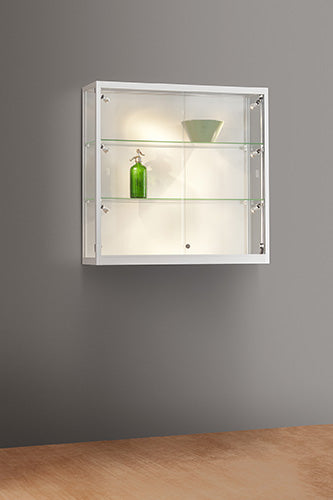 Wall display case with side lighting - V1000MLATL