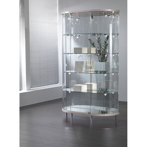 Vitrine semi ovale sur pieds - TL203/M