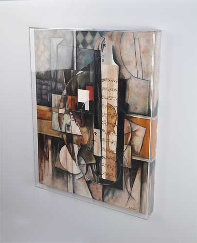 Vitrine en plexiglas pour tableau